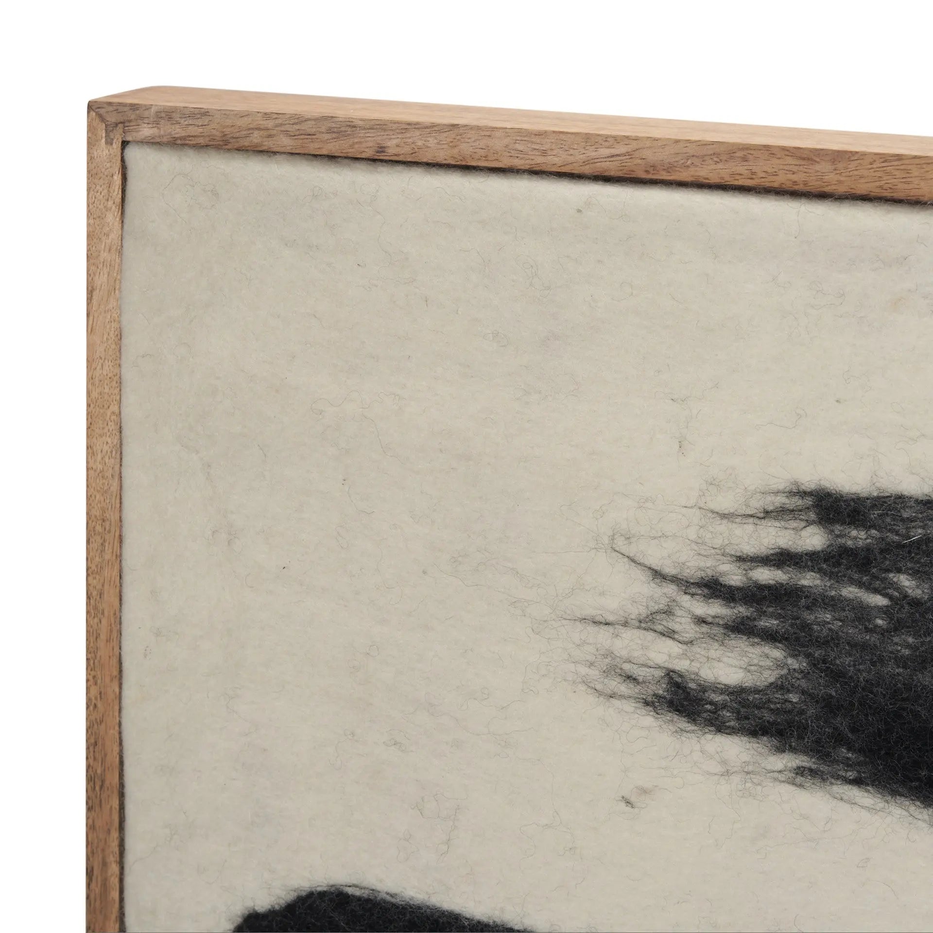 Rollins Large Cream w And Black Stripes Wool Framed Art Brown Framed Wall Art Homeroots Home Decor