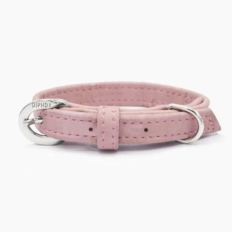 Rose Pink Cork Leather Collar DIPHDA