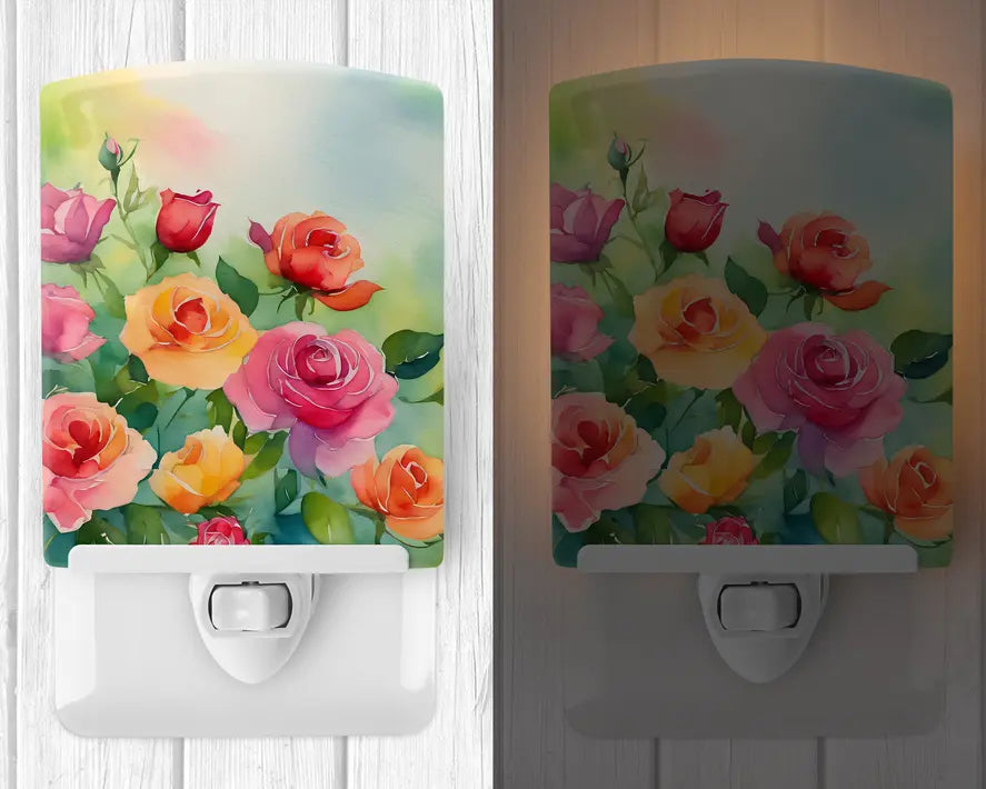 Roses Ceramic Night Light Caroline's Treasures