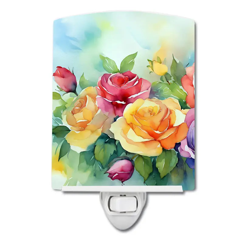 Roses Ceramic Night Light Caroline's Treasures