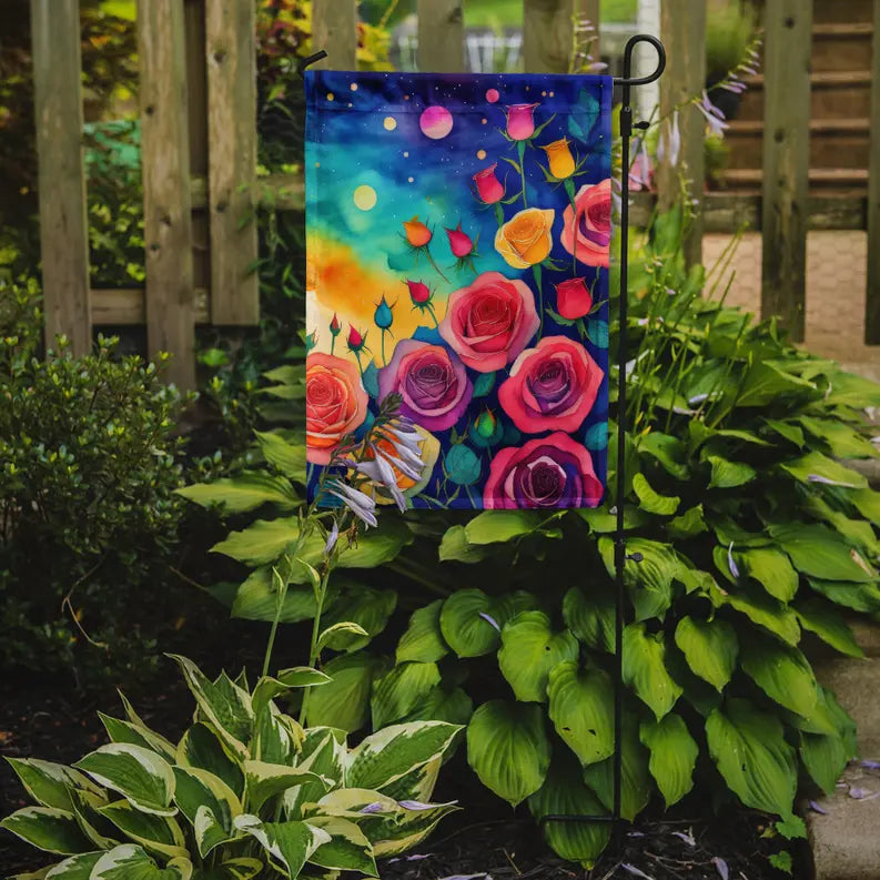 Roses in Color Garden Flag Caroline's Treasures