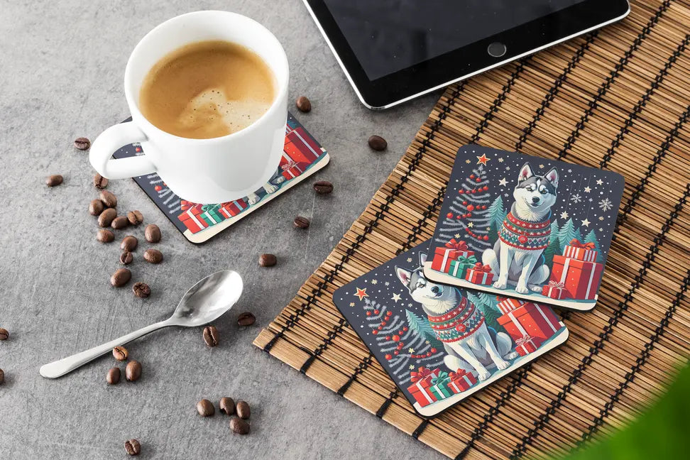 Rottweiler Christmas Foam Coasters Caroline's Treasures