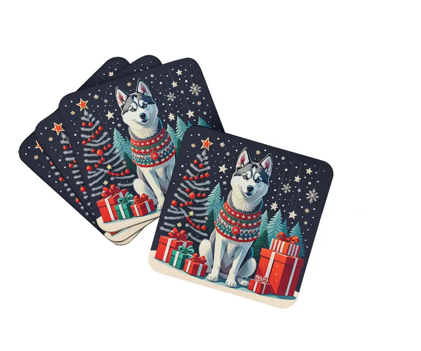 Rottweiler Christmas Foam Coasters Caroline's Treasures