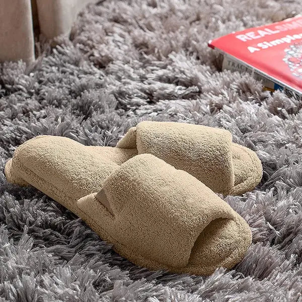 Roxoni Ultra Soft Spa Slippers for Women Cozy, Fuzzy Terry Bathroom, House and Shower Shoes Roxoni