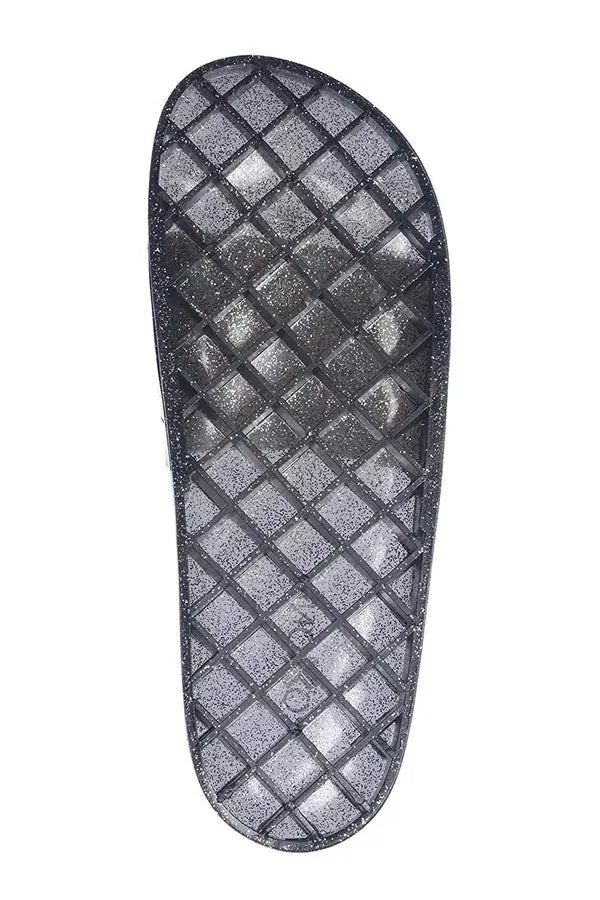 Roxoni Women's Summer Flip Flop Open Toe Jelly Glitter Slide Sandal Slippers Roxoni