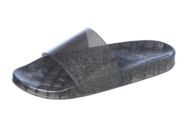 Roxoni Women's Summer Flip Flop Open Toe Jelly Glitter Slide Sandal Slippers Roxoni