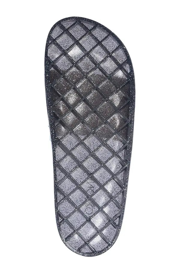 Roxoni Women's Summer Flip Flop Open Toe Jelly Glitter Slide Sandal Slippers Roxoni