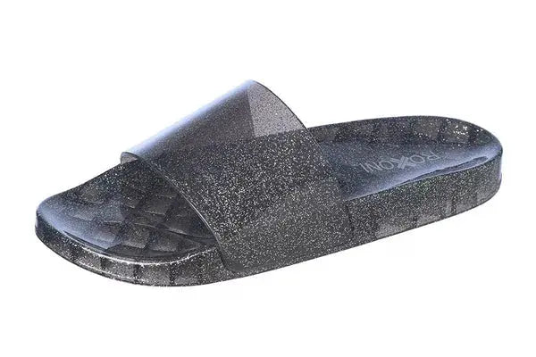 Roxoni Women's Summer Flip Flop Open Toe Jelly Glitter Slide Sandal Slippers Roxoni