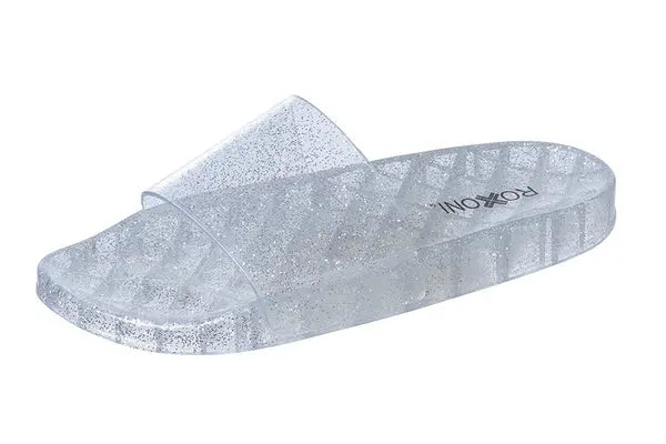 Roxoni Women's Summer Flip Flop Open Toe Jelly Glitter Slide Sandal Slippers Roxoni