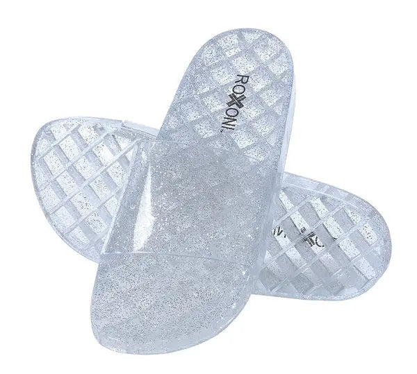 Roxoni Women's Summer Flip Flop Open Toe Jelly Glitter Slide Sandal Slippers Roxoni