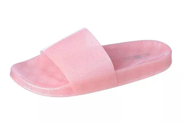 Roxoni Women's Summer Flip Flop Open Toe Jelly Glitter Slide Sandal Slippers Roxoni