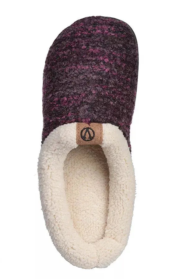 Roxoni Womens Knitted Fleece Lined Clog Slippers Warm House Shoe Roxoni
