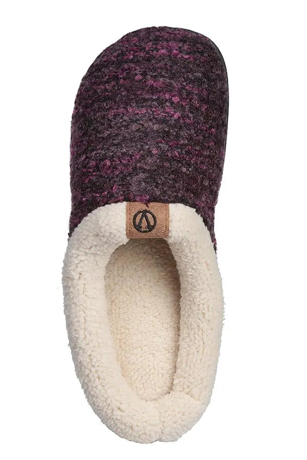 Roxoni Womens Knitted Fleece Lined Clog Slippers Warm House Shoe Roxoni