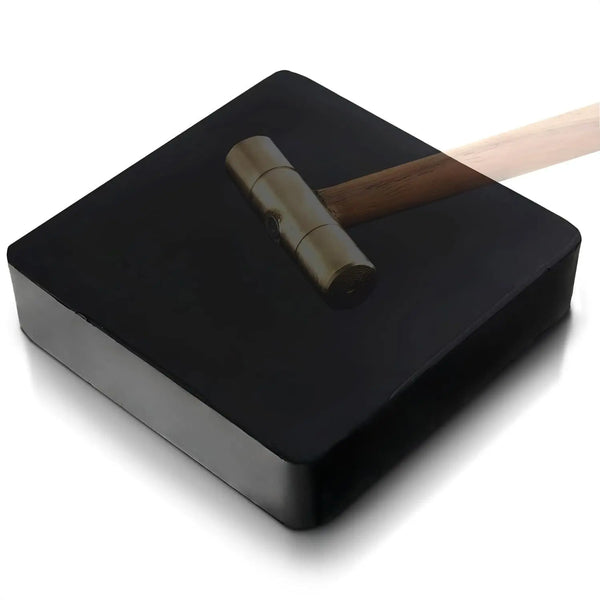 Rubber Bench Block for Jewelry Making   4'' X 4'' Solid Rubber Block Jewelers Bench Block for Hammering Shaping Chasing   Black Jewelry Soldering Block for Jewelry Making Jewelry Rubber Blocks Vikrom