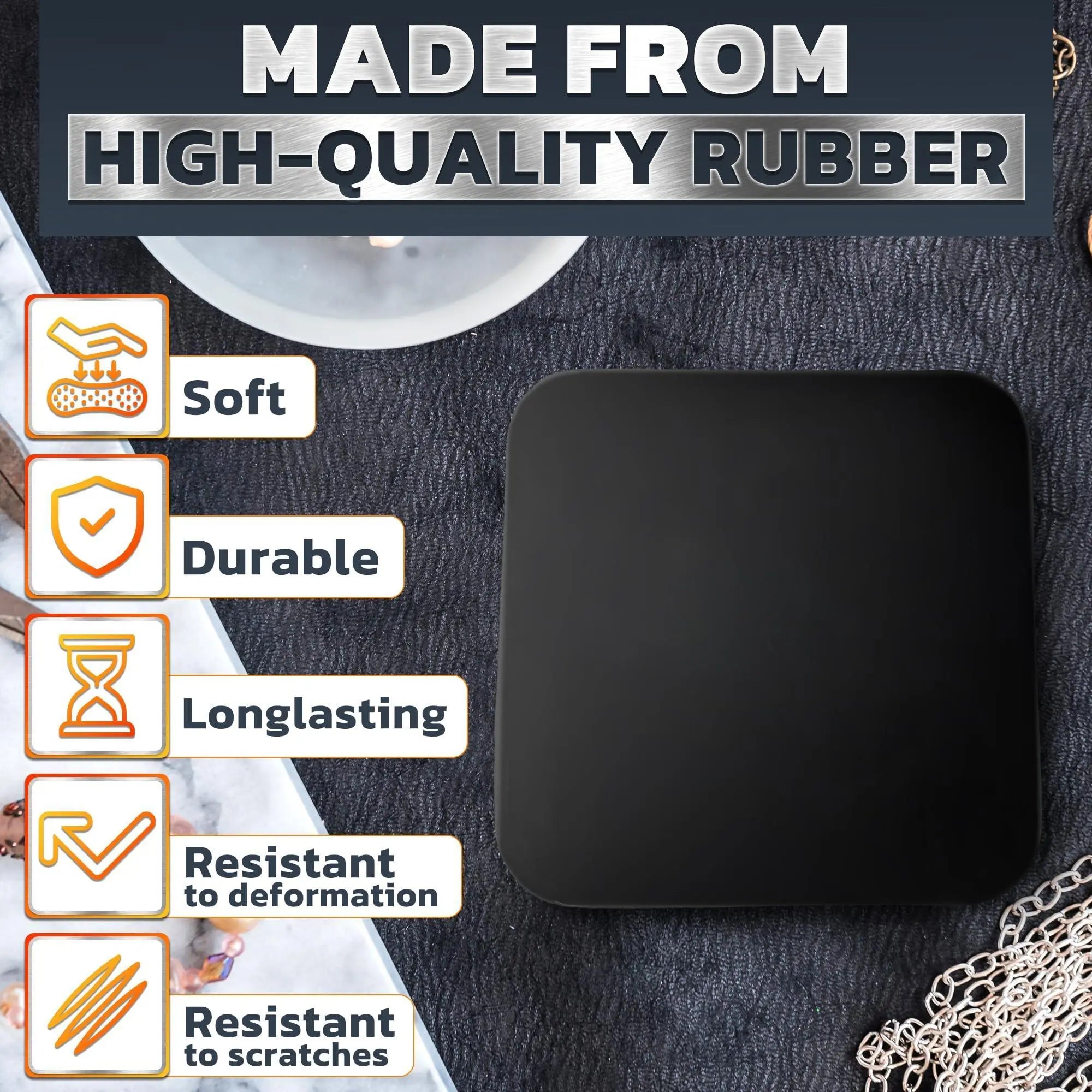 Rubber Bench Block for Jewelry Making   4'' X 4'' Solid Rubber Block Jewelers Bench Block for Hammering Shaping Chasing   Black Jewelry Soldering Block for Jewelry Making Jewelry Rubber Blocks Vikrom