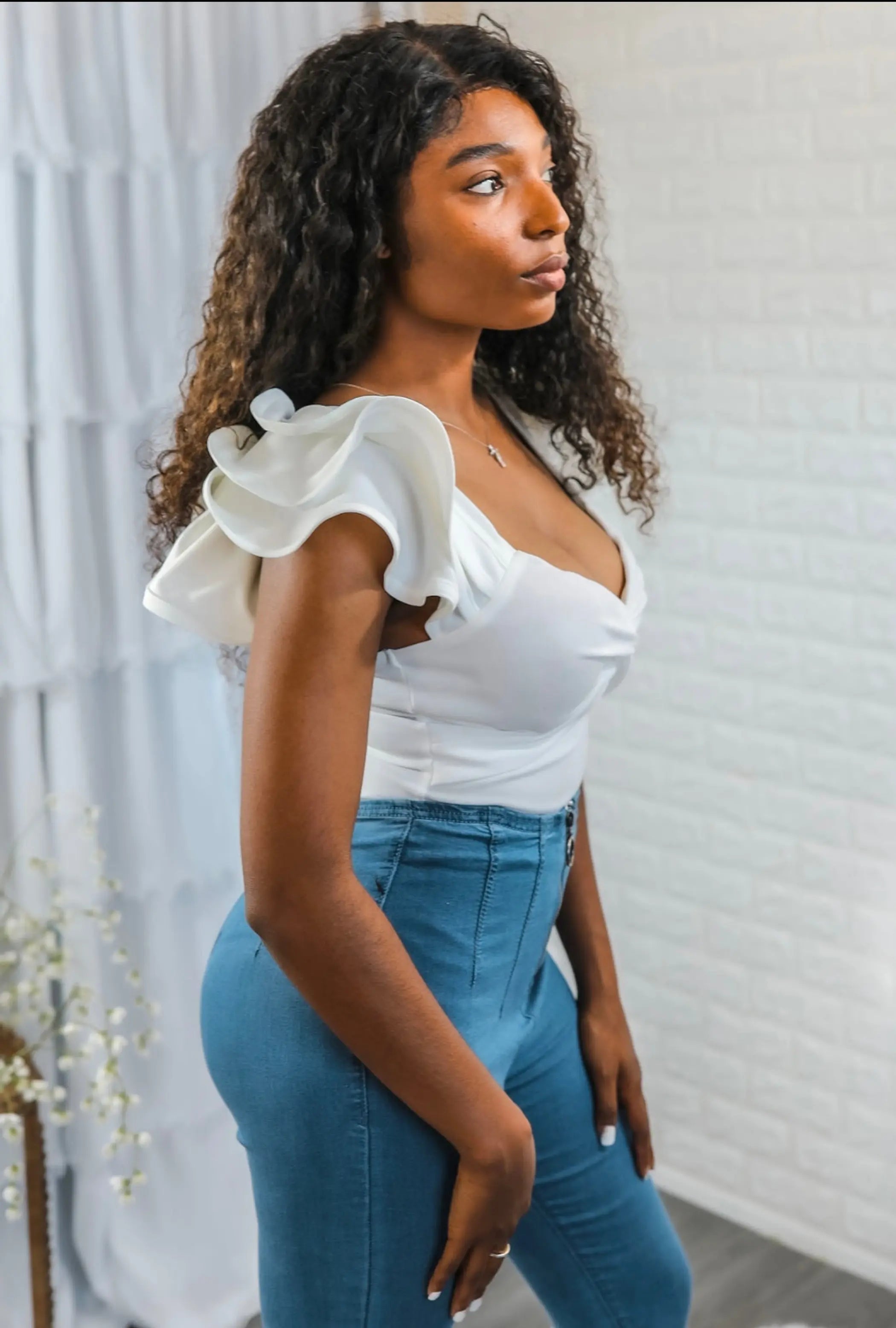 Ruffle it up Ruffle sleeves Bodysuit SurelyMine
