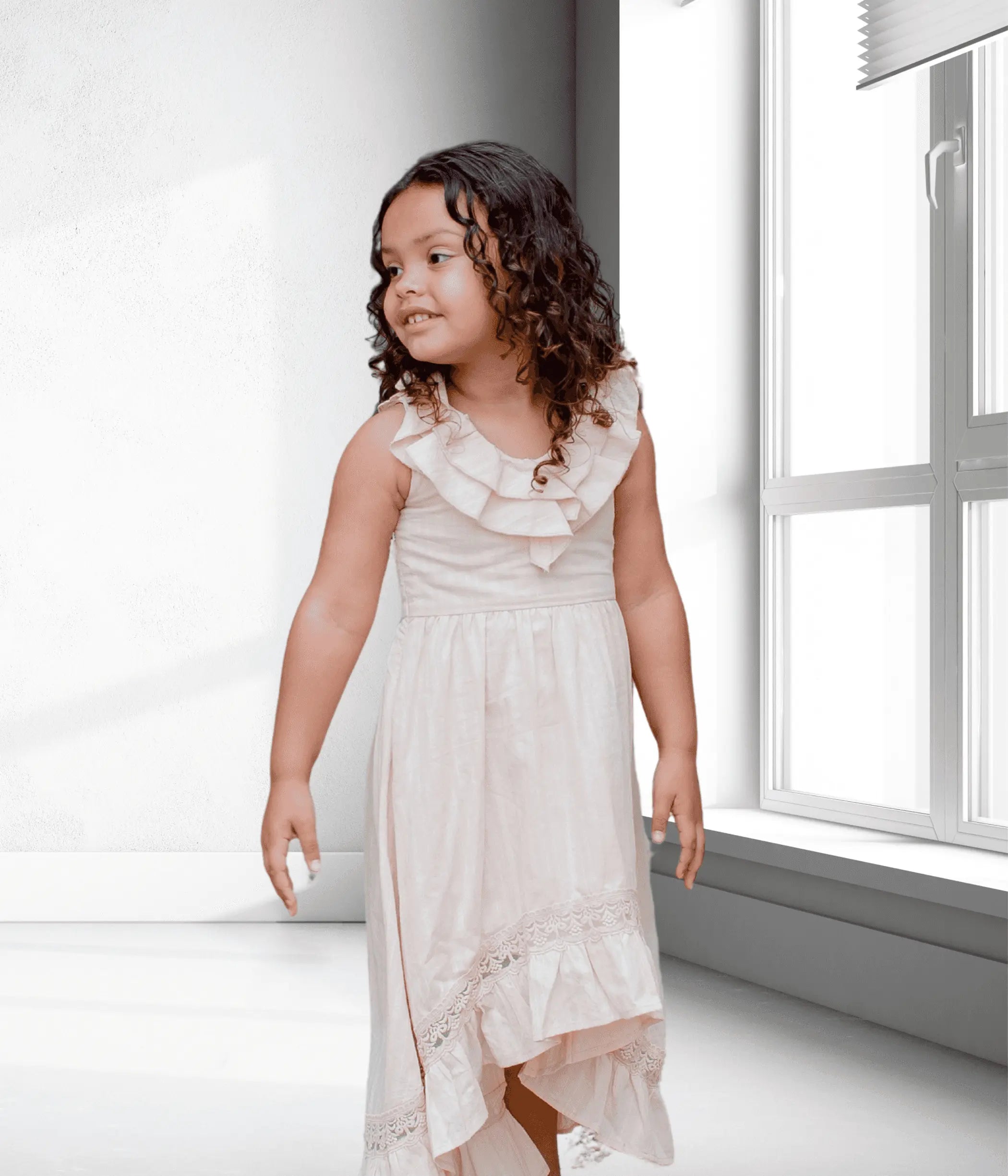 Ruffled neck Sierra flower girl dress Sell It LLC