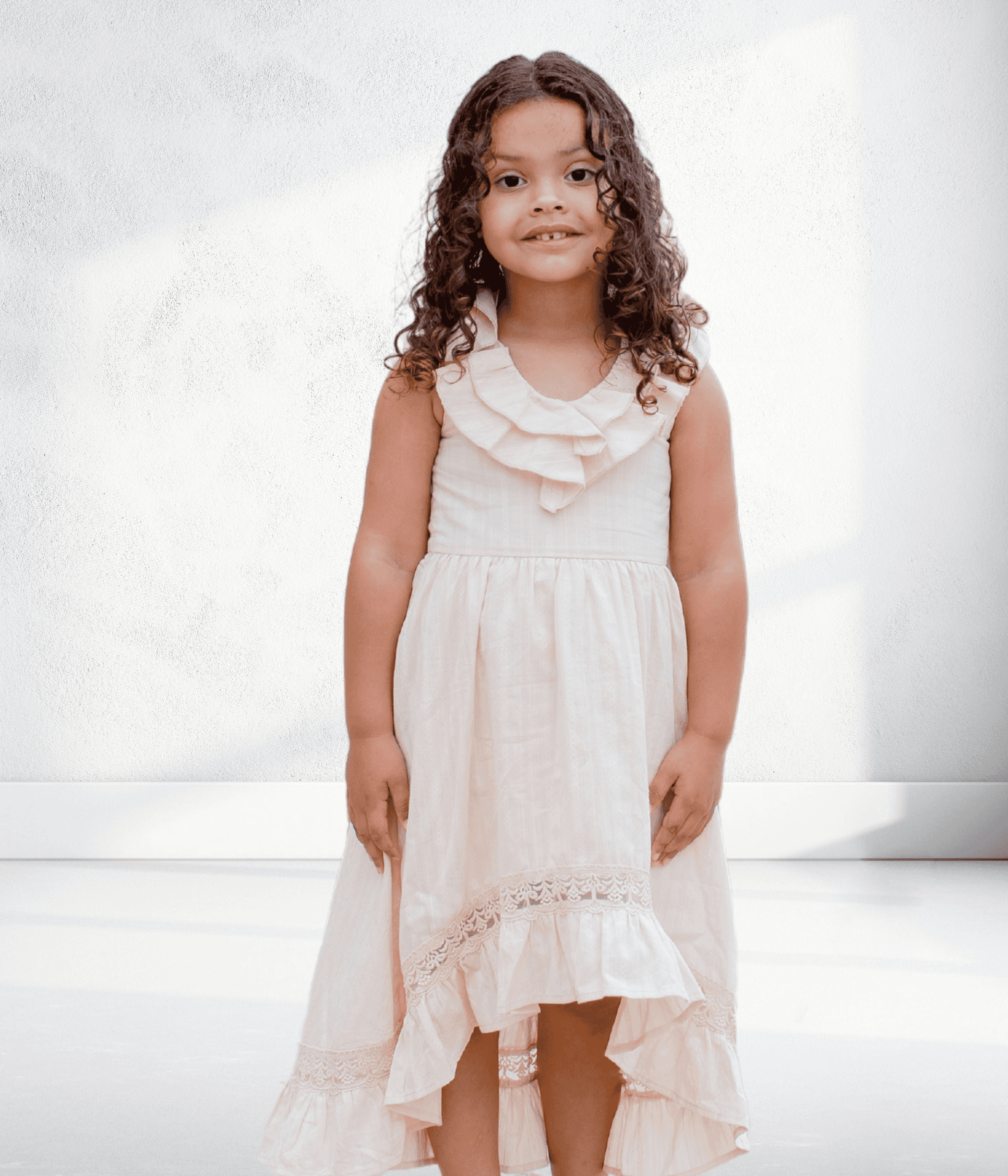 Ruffled neck Sierra flower girl dress Sell It LLC