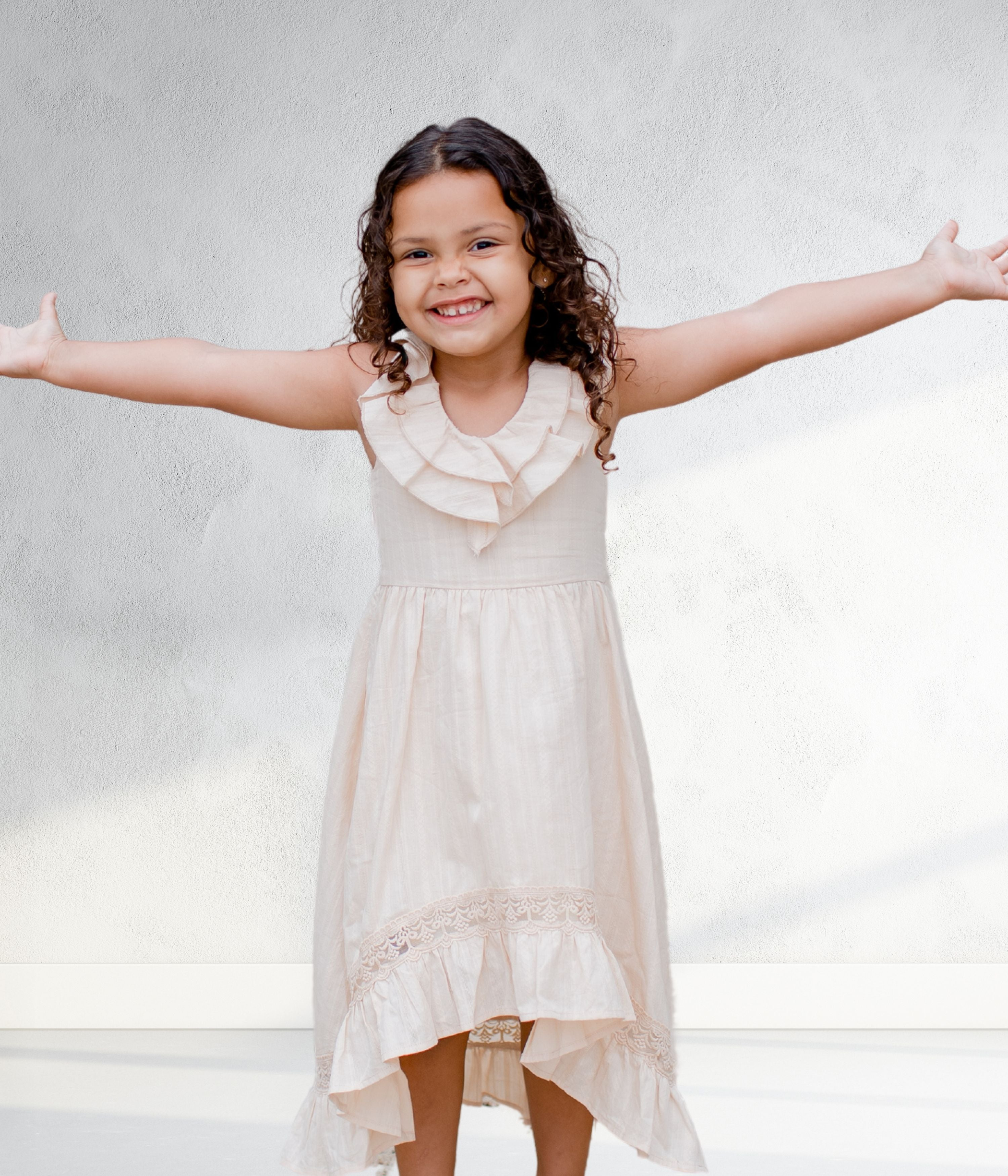 Ruffled neck Sierra flower girl dress Sell It LLC