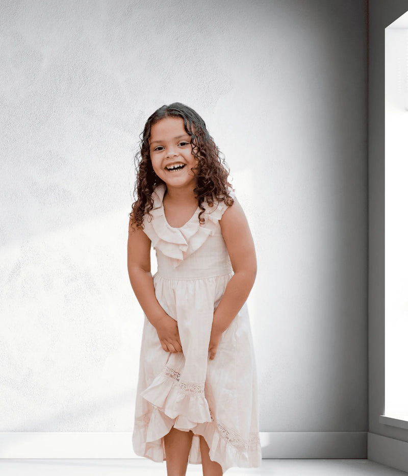 Ruffled neck Sierra flower girl dress Sell It LLC