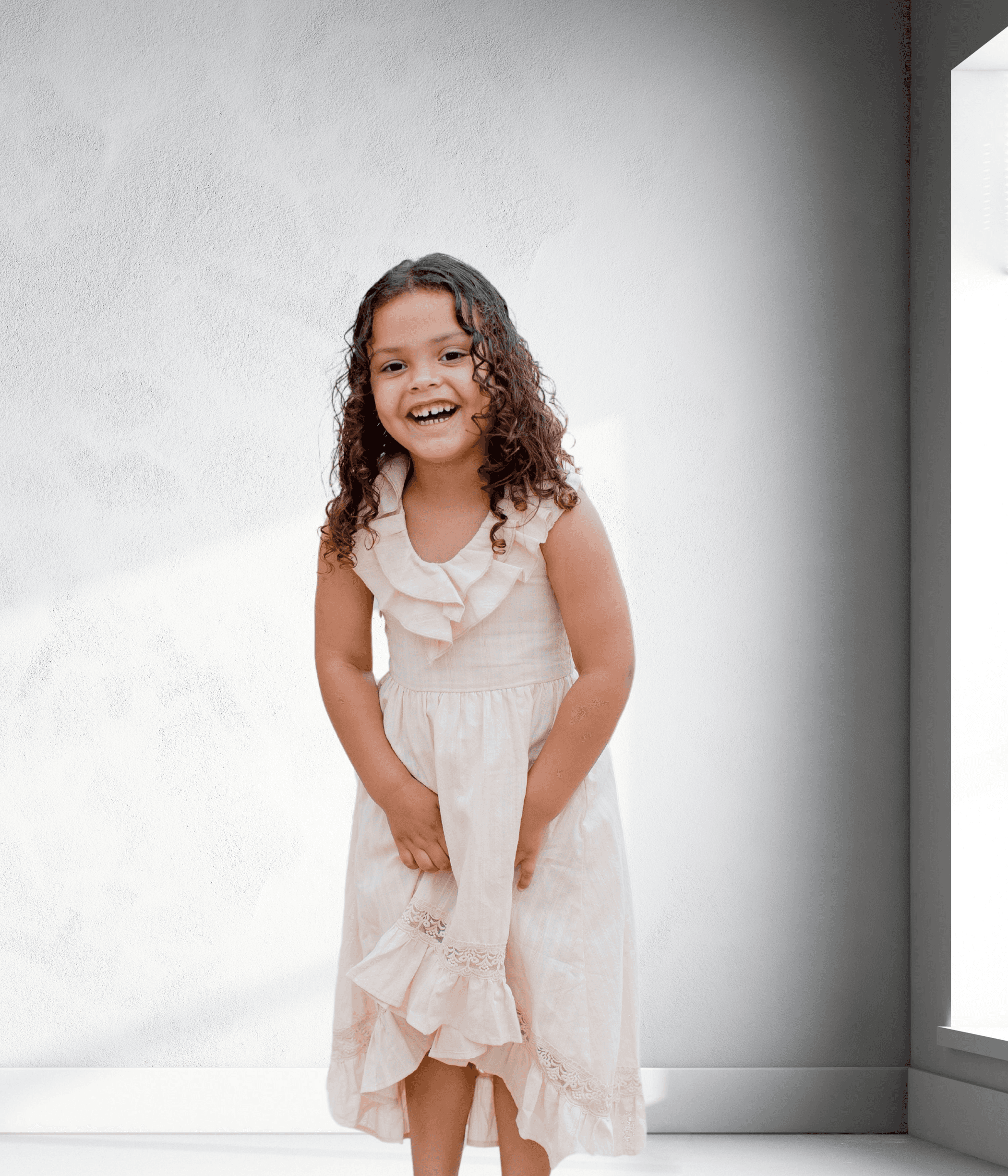 Ruffled neck Sierra flower girl dress Sell It LLC