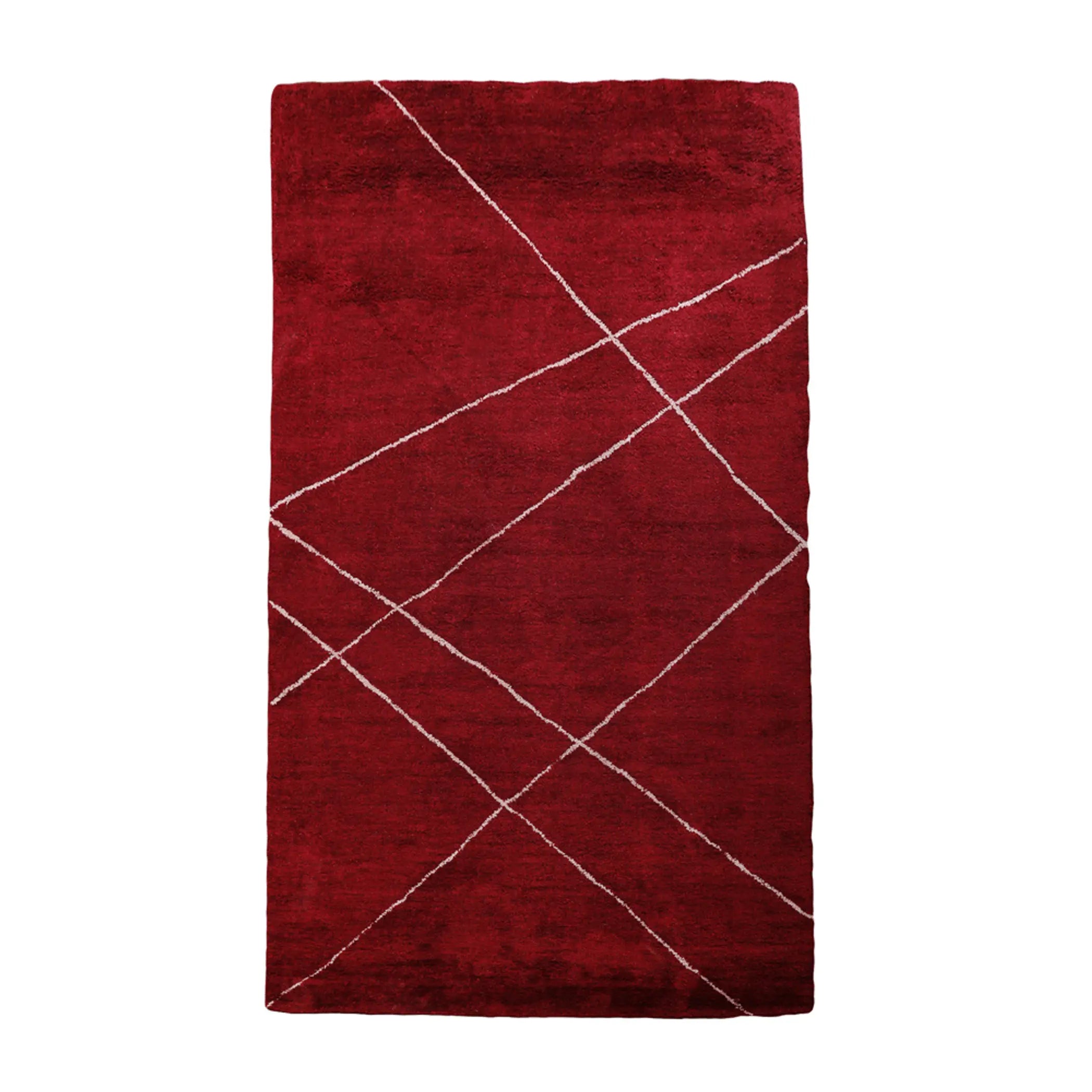 Rugsotic Carpets Hand Knotted Loom Silk Mix Area Rug Geometric Get My Rugs LLC