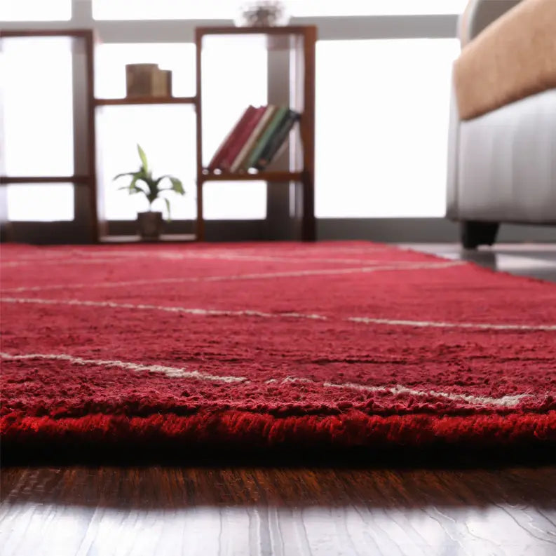 Rugsotic Carpets Hand Knotted Loom Silk Mix Area Rug Geometric Get My Rugs LLC