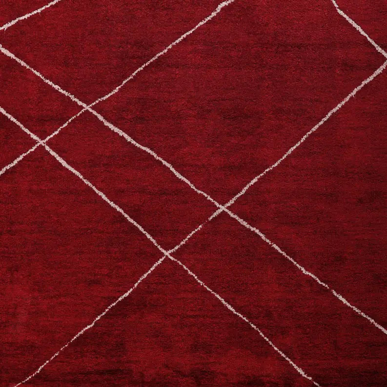 Rugsotic Carpets Hand Knotted Loom Silk Mix Area Rug Geometric Get My Rugs LLC