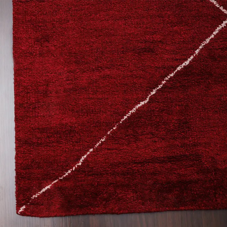 Rugsotic Carpets Hand Knotted Loom Silk Mix Area Rug Geometric Get My Rugs LLC