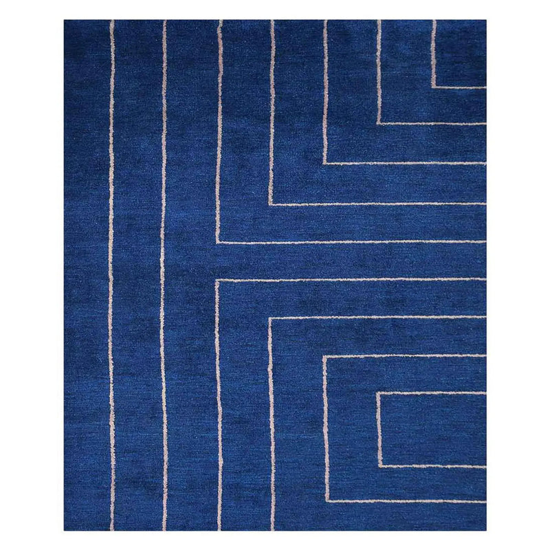 Rugsotic Carpets Hand Knotted Loom Silk Mix Area Rug Geometric Get My Rugs LLC