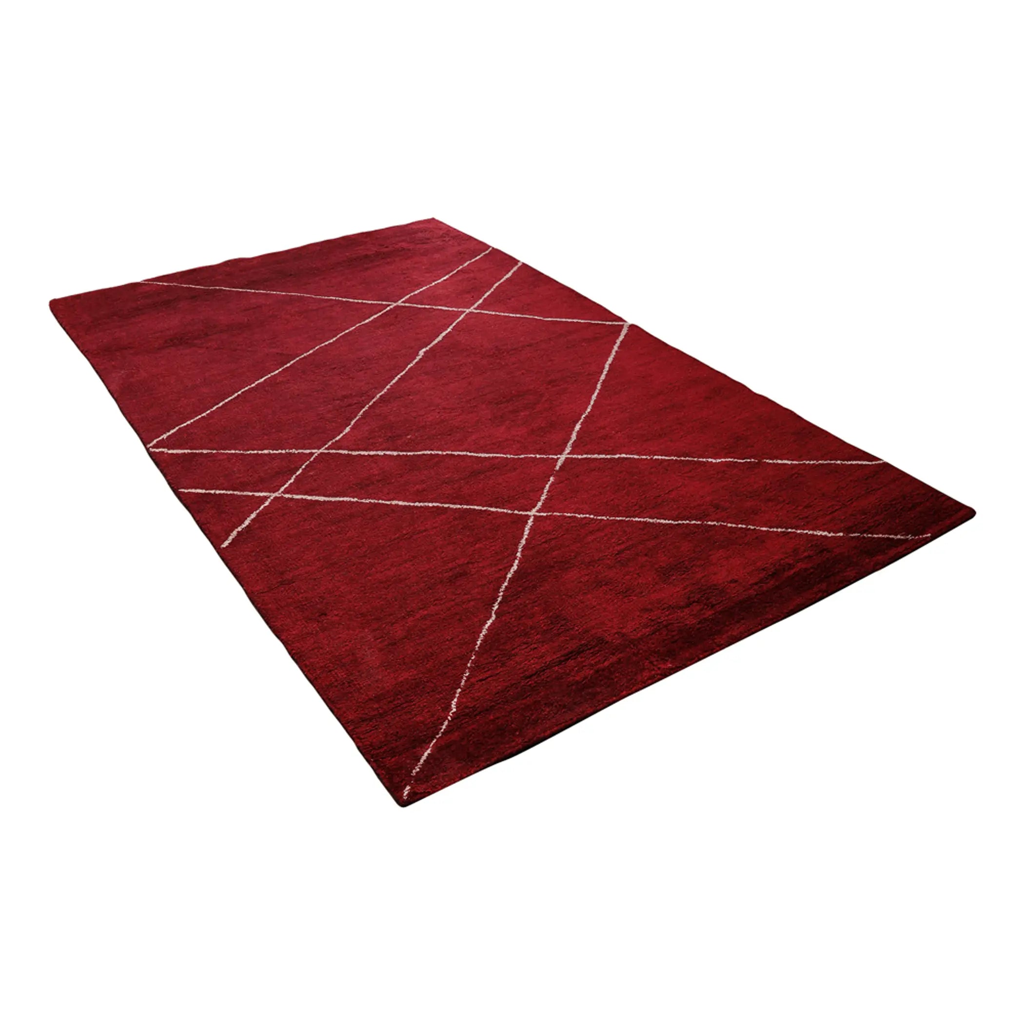Rugsotic Carpets Hand Knotted Loom Silk Mix Area Rug Geometric Get My Rugs LLC