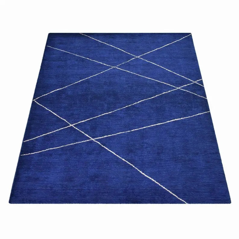 Rugsotic Carpets Hand Knotted Loom Silk Mix Area Rug Geometric Get My Rugs LLC