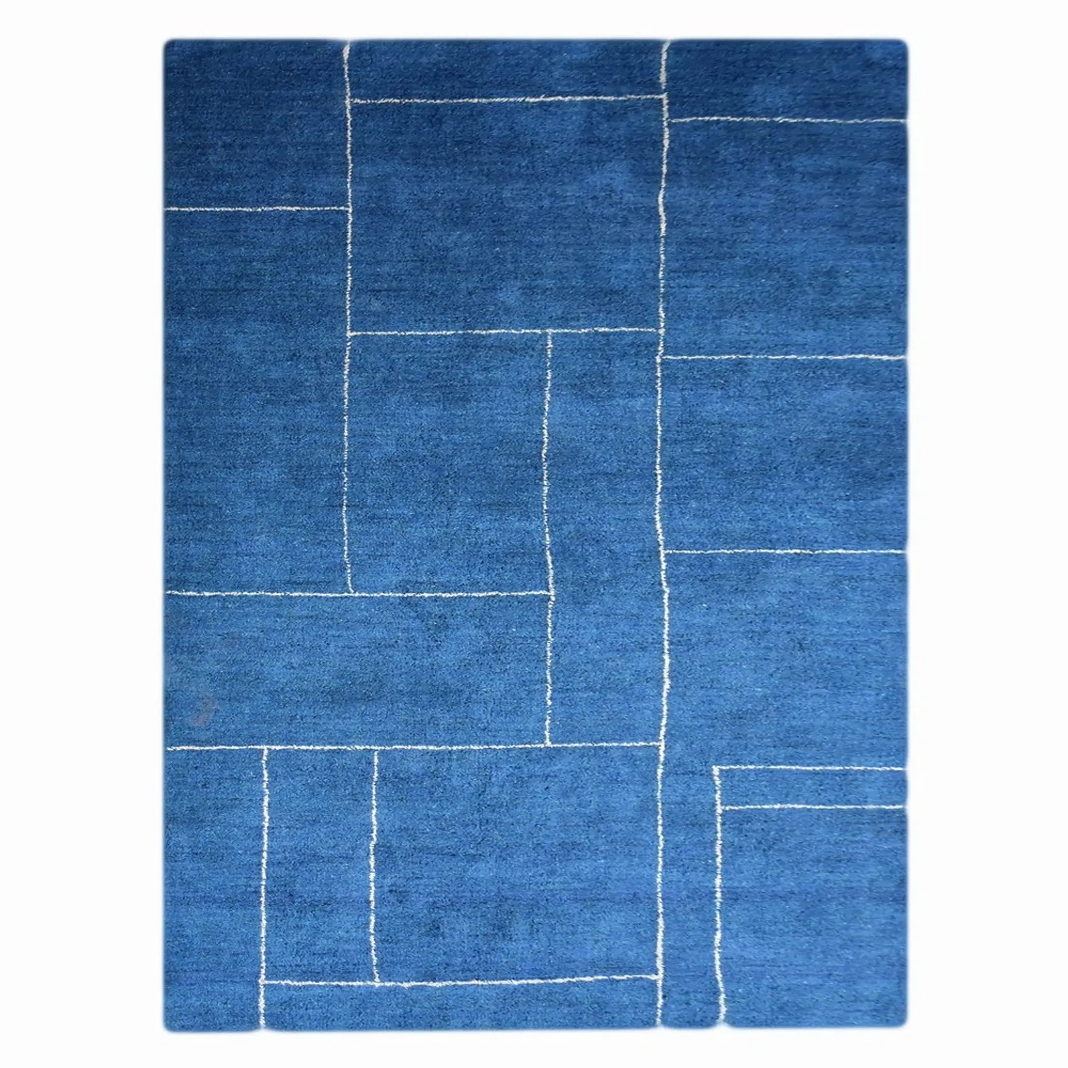 Rugsotic Carpets Hand Knotted Loom Silk Mix Area Rug Geometric Get My Rugs LLC