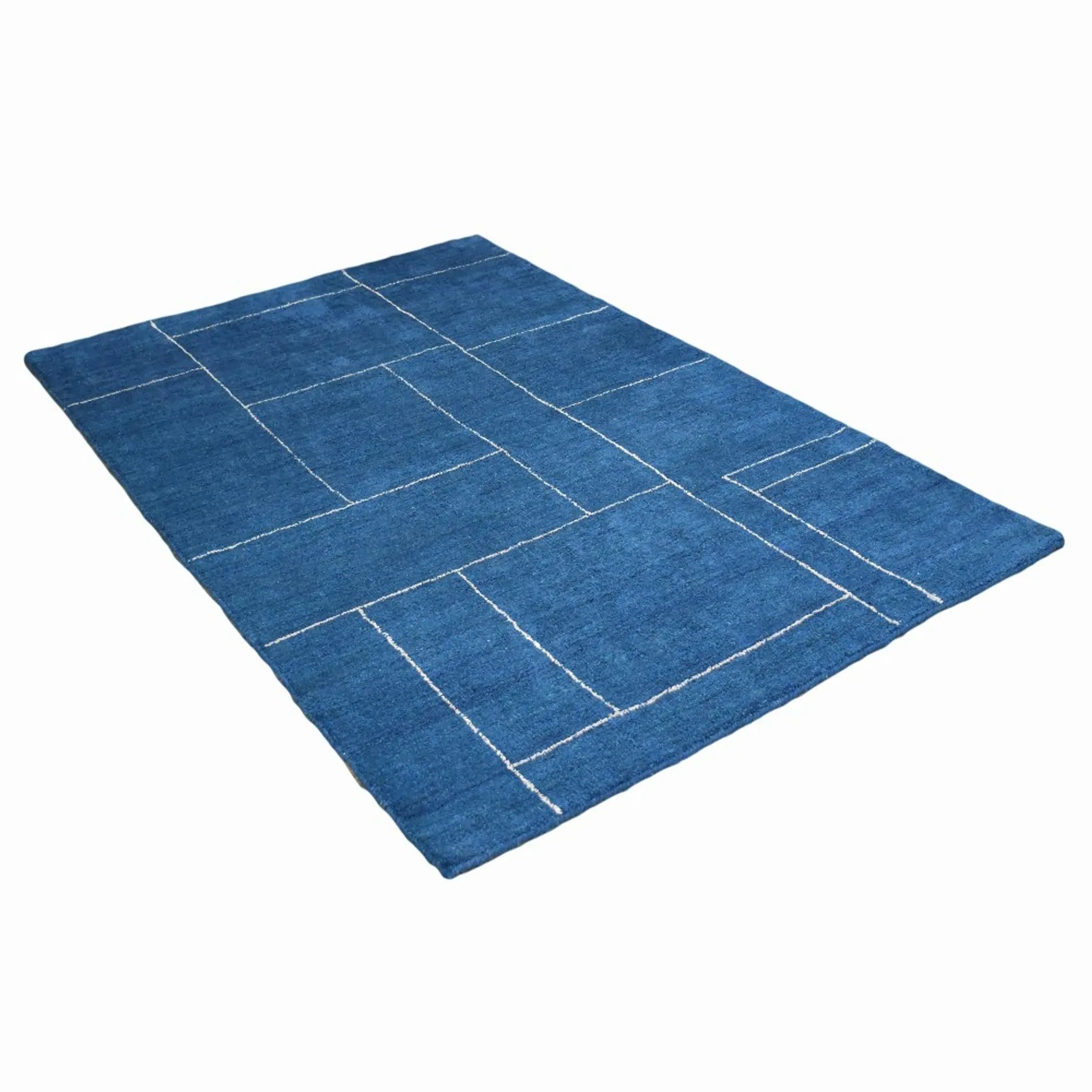 Rugsotic Carpets Hand Knotted Loom Silk Mix Area Rug Geometric Get My Rugs LLC