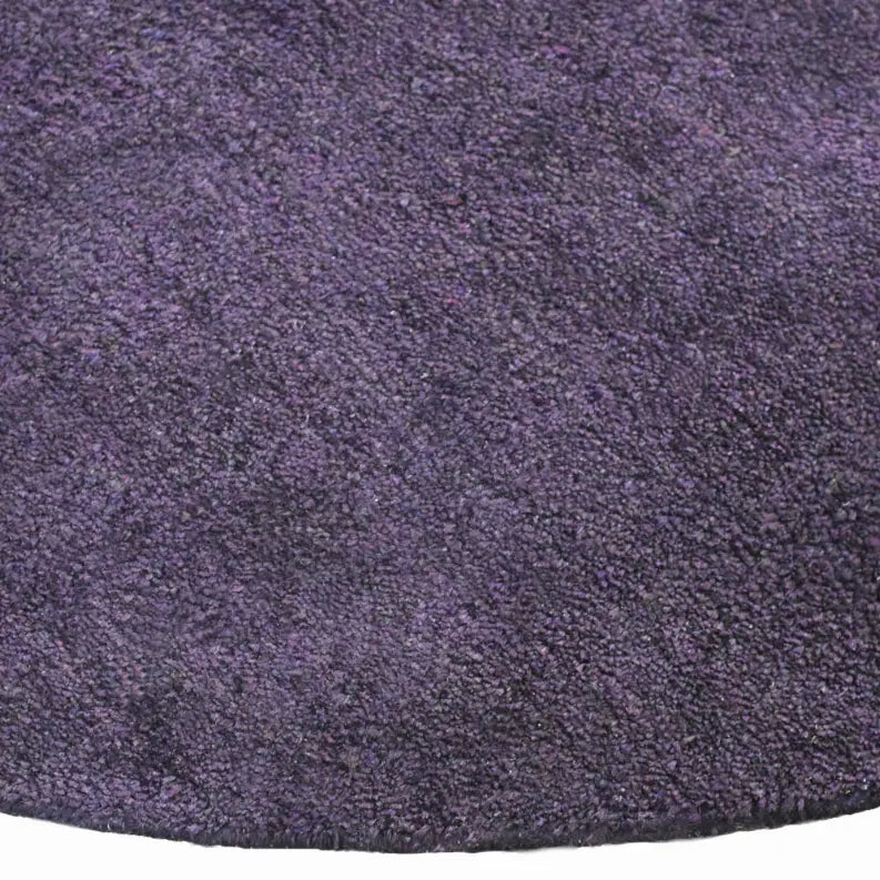 Rugsotic Carpets Hand Knotted Loom Silk Mix Round Area Rug Solid Get My Rugs LLC