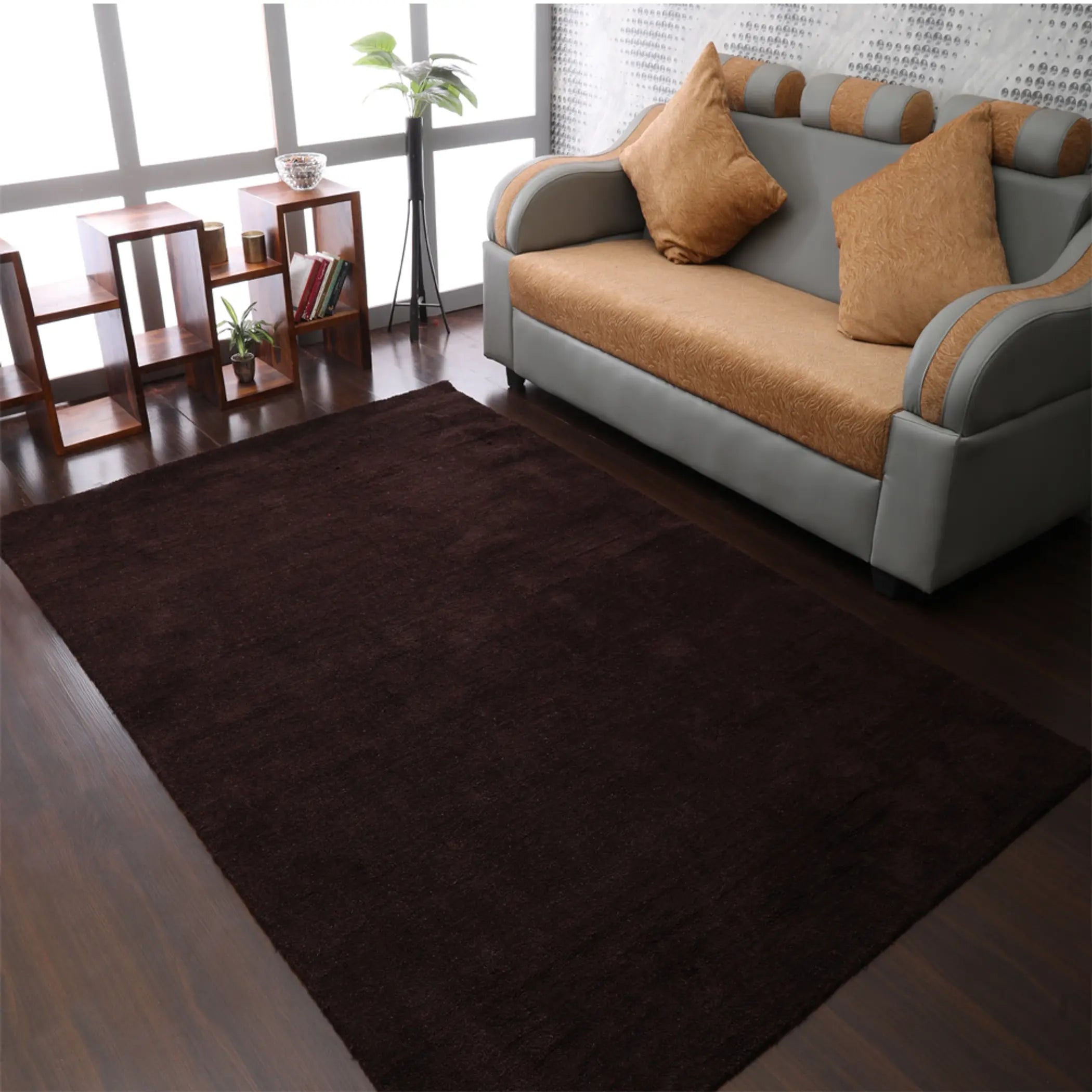 Rugsotic Carpets Hand Knotted Loom Wool Area Rug Solid Get My Rugs LLC