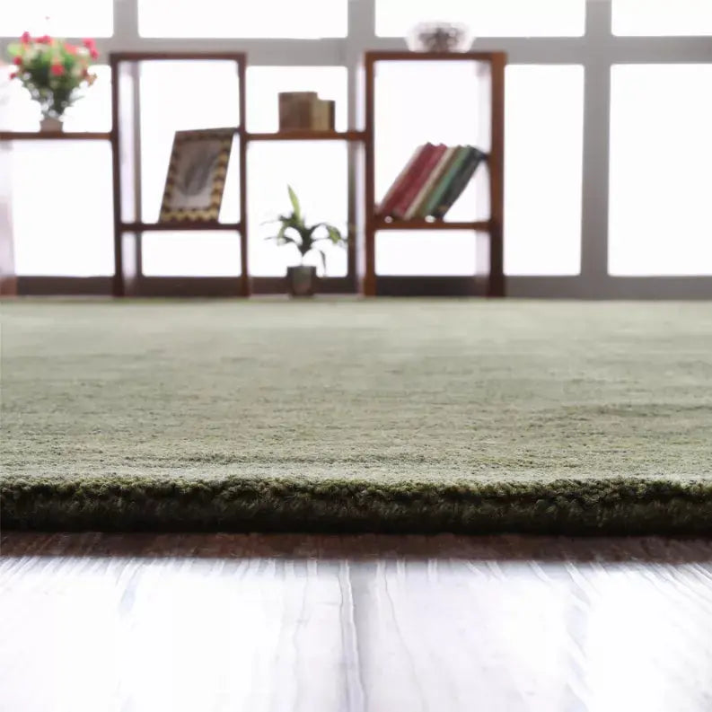 Rugsotic Carpets Hand Knotted Loom Wool Area Rug Solid Get My Rugs LLC