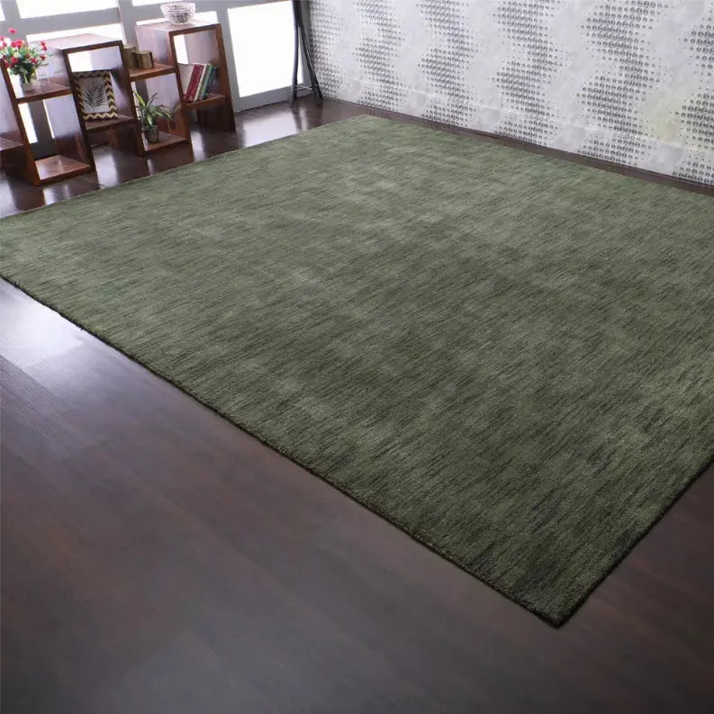 Rugsotic Carpets Hand Knotted Loom Wool Area Rug Solid Get My Rugs LLC