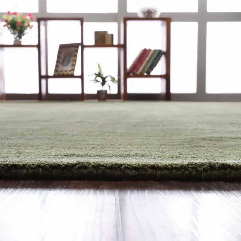 Rugsotic Carpets Hand Knotted Loom Wool Area Rug Solid Get My Rugs LLC