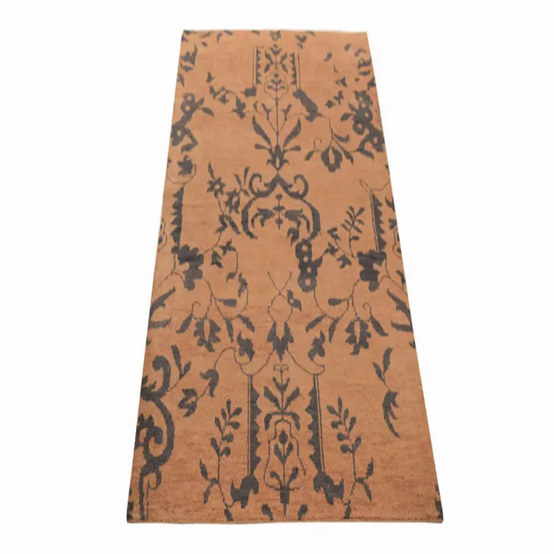 Rugsotic Carpets Hand Knotted Wool 2'6''x10' Runner Area Rug Floral Get My Rugs LLC