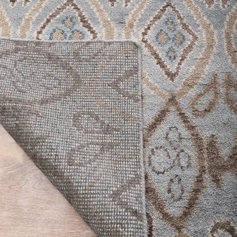 Rugsotic Carpets Hand Knotted Wool Area Rug Geometric Get My Rugs LLC