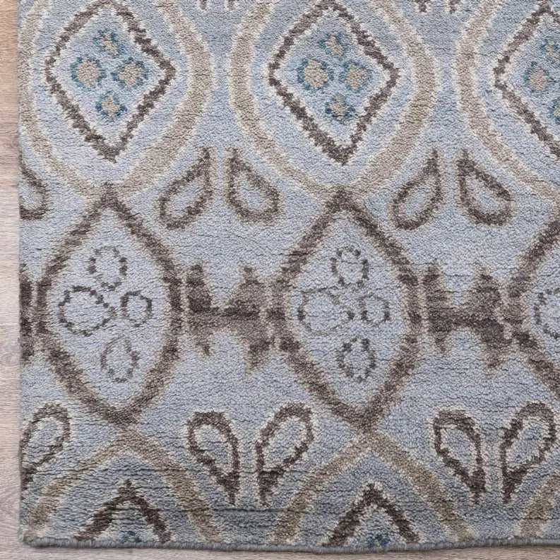 Rugsotic Carpets Hand Knotted Wool Area Rug Geometric Get My Rugs LLC