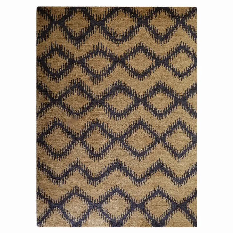 Rugsotic Carpets Hand Knotted Wool Area Rug Geometric Get My Rugs LLC
