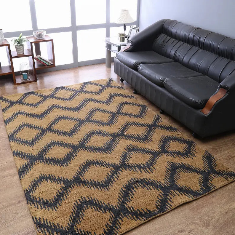 Rugsotic Carpets Hand Knotted Wool Area Rug Geometric Get My Rugs LLC