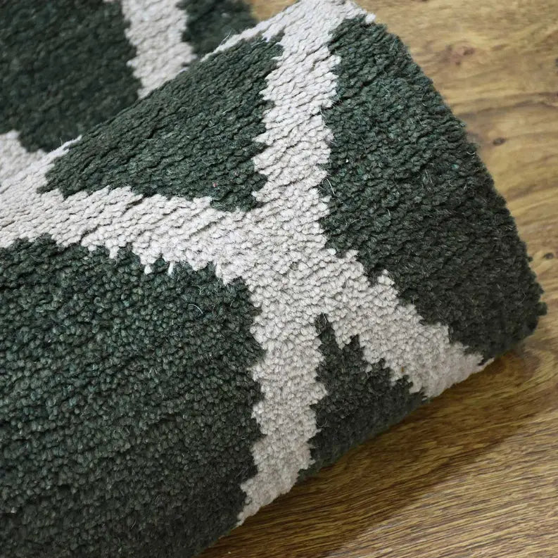 Rugsotic Carpets Hand Knotted Wool Area Rug Geometric Get My Rugs LLC