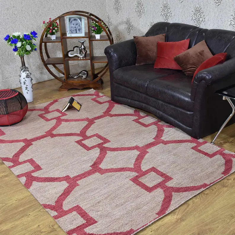 Rugsotic Carpets Hand Knotted Wool Area Rug Geometric Get My Rugs LLC