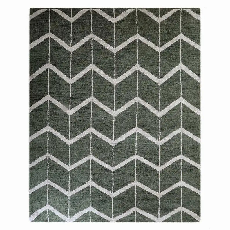 Rugsotic Carpets Hand Knotted Wool Area Rug Geometric Get My Rugs LLC