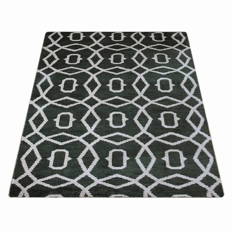Rugsotic Carpets Hand Knotted Wool Area Rug Geometric Get My Rugs LLC