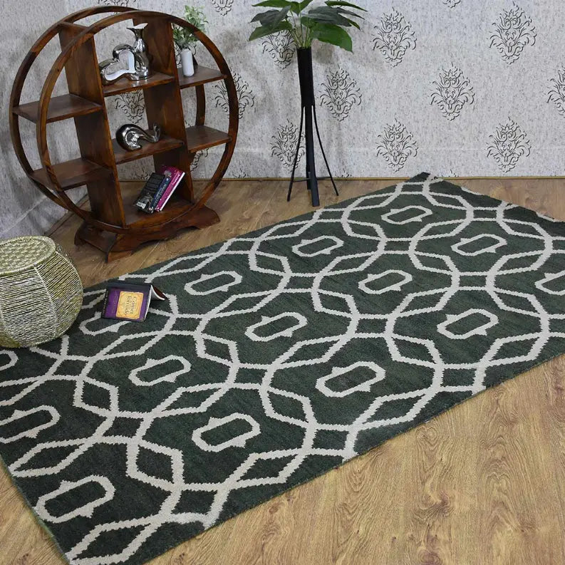 Rugsotic Carpets Hand Knotted Wool Area Rug Geometric Get My Rugs LLC