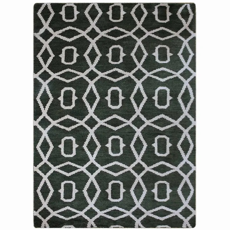 Rugsotic Carpets Hand Knotted Wool Area Rug Geometric Get My Rugs LLC